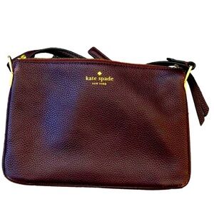Kate Spade Leather Tripple Gusset Crossbody Purse